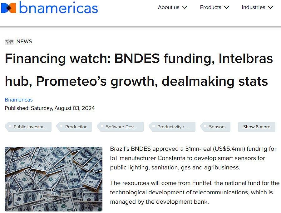 Financing watch: BNDES funding, Intelbras hub, Prometeos growth, dealmaking stats